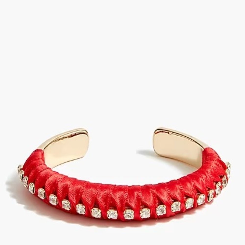 J.Crew Factory Ribbon-Wrapped Cuff Bracelet - Picture 2 of 5